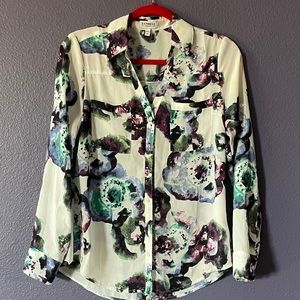 Express flowered portofino shirt